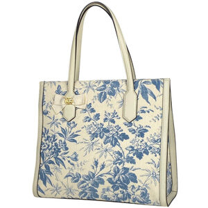 Gucci Herbarium Tote Bag, Floral Print with GG Ribbon, Off-White Canvas, 4326...